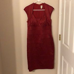 Red Bodycon Midi Dress